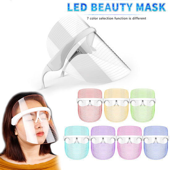 7 Color LED Mask Red Light Therapy Skin Rejuvenation Massager Beauty Home Skin Face Whitening Anti Aging SPA Device - Electronics Us